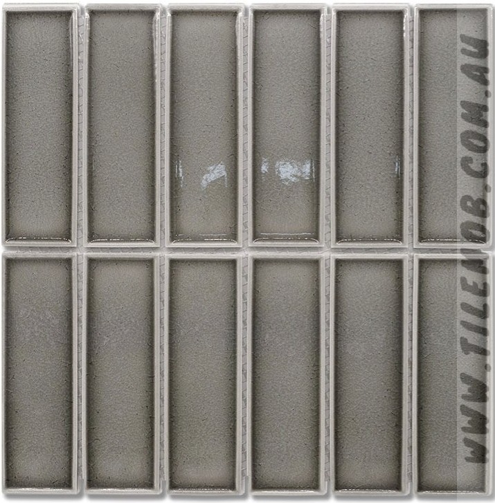 DARK GREY GLOSS 3D BRICK LOOK MOSAIC