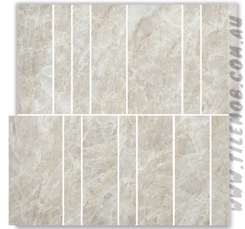 TAJ MAHAL BRICK HONED MARBLE MOSAIC