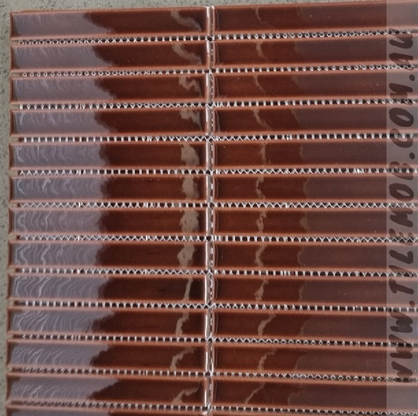 DARK BROWN GLOSS CONCAVE FINGER MOSAIC