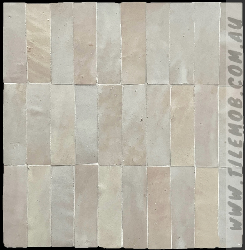 OFF WHITE GLOSS HANDMADE MOROCCAN BEJMAT KITKAT STYLE MOSAIC