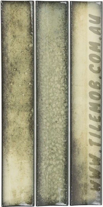 GREEN GLOSS CONCAVE FLUTED LOOK TILE