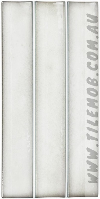 WHITE GLOSS CONCAVE FLUTED LOOK TILE