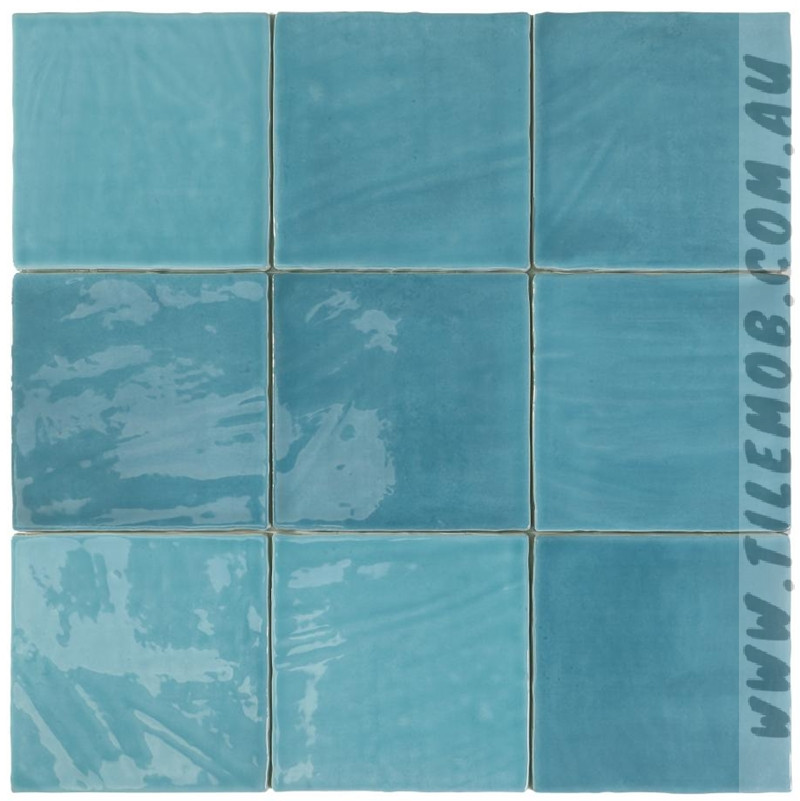 BLUE GREEN UNEVEN FINISH GLOSS TILE